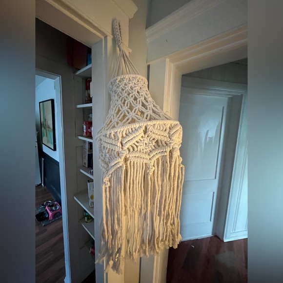 Other - macrame wall hanging fixture for light .